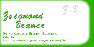 zsigmond bramer business card